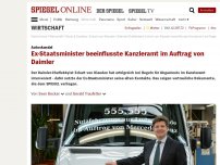 Bild zum Artikel: Autoskandal: Ex-Staatsminister beeinflusste Kanzleramt im Auftrag von Daimler