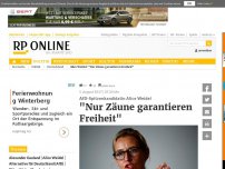 Bild zum Artikel: AfD-Spitzenkandidatin Alice Weidel - 'Nur Zäune garantieren Freiheit'