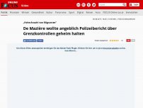 Bild zum Artikel: Interner Bericht der Bundespolizei - 'Hohe Anzahl von Migranten': De Mazière wollte nicht, dass die Zahlen veröffentlicht werden