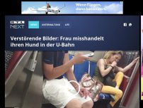 Bild zum Artikel: Verstörende Bilder: Frau misshandelt ihren Hund in der U-Bahn