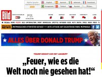 Bild zum Artikel: Trump droht Kim - „Feuer, wie es die Welt noch nie gesehen hat!“