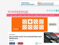 Bild zum Artikel: Frau aus Köln verliert Arm und beide Beine nach Insektenstich!