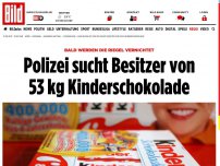 Bild zum Artikel: Süße Ermittlungen - Polizei sucht Besitzer von 53 kg Kinderschokolade