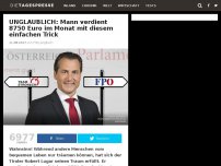 Bild zum Artikel: UNGLAUBLICH: Mann verdient 8750 Euro im Monat mit diesem einfachen Trick