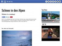 Bild zum Artikel: Schnee in den Alpen