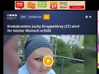 Bild zum Artikel: Krebskranker Jacky Drappeldrey (27) wird ihr letzter Wunsch erfüllt