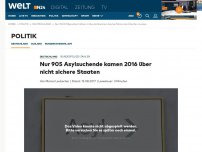 Bild zum Artikel: Bundespolizei-Zahlen: Nur 905 Asylsuchende kamen 2016 über nicht sichere Staaten