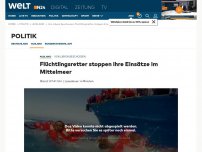 Bild zum Artikel: Von Libyen beschossen: Flüchtlingsretter stoppen ihre Einsätze im Mittelmeer