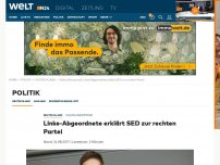 Bild zum Artikel: Halina Wawzyniak: Linken-Abgeordnete erklärt SED zur rechten Partei