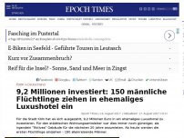 Bild zum Artikel: 9,2 Millionen investiert: 150 männliche Flüchtlinge ziehen in ehemaliges Luxushotel ein