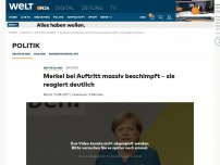 Bild zum Artikel: Sachsen: Merkel bei Auftritt massiv beschimpft - sie reagiert deutlich