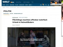 Bild zum Artikel: Baden-Württemberg: Flüchtlinge machten offenbar mehrfach Urlaub in Heimatländern