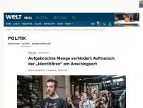 Bild zum Artikel: Barcelona: Aufgebrachte Menge verhindert Aufmarsch der 'Identitären' am Anschlagsort