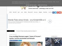 Bild zum Artikel: Frau erschlägt Ehemann wegen 'Game of Thrones'-Spoiler: Gericht entscheidet auf Notwehr