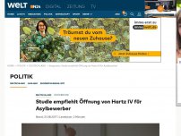 Bild zum Artikel: Integration: Studie fordert Öffnung von Hartz IV für Asylbewerber