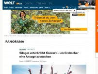 Bild zum Artikel: Sam Carter: Sänger unterbricht Konzert - um Grabscher eine Ansage zu machen