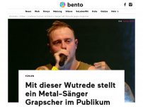 Bild zum Artikel: Mit dieser Wutrede stellt ein Metal-Sänger Grabscher im Publikum bloß