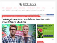 Bild zum Artikel: Dschungelcamp 2018: Kandidaten, Termine – Die ersten Infos im Überblick