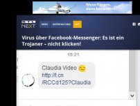 Bild zum Artikel: Virus über Facebook-Messenger: Es ist ein Trojaner – nicht klicken!