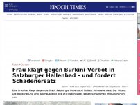 Bild zum Artikel: Frau klagt gegen Burkini-Verbot in Salzburger Hallenbad – und fordert Schadenersatz