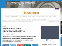 Bild zum Artikel: Die Partei: Satire-Partei stellt „Schattenkabinett“ vor