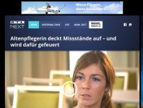 Bild zum Artikel: Altenpflegerin deckt Missstände auf – und wird dafür gefeuert