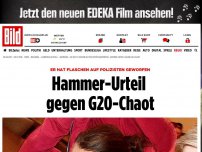 Bild zum Artikel: Flaschen geworfen? - Erster G20-Chaot vor Gericht