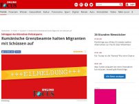 Bild zum Artikel: Schlepper durchbrechen Polizeisperre - Rumänische Grenzbeamte halten Migranten mit Schüssen auf