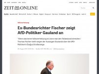 Bild zum Artikel: Volksverhetzung: Ex-Bundesrichter Fischer zeigt AfD-Politiker Gauland an