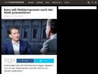 Bild zum Artikel: Kurz will Wahlprogramm nach der Wahl präsentieren