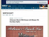 Bild zum Artikel: Brauerei hilft bei 'Harvey': Anheuser-Busch füllt Dosen mit Wasser für Hurrikan-Opfer