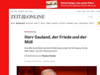 Bild zum Artikel: Volksverhetzung: Herr Gauland, der Friede und der Müll