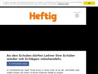 Bild zum Artikel: An den Schulen dürfen Lehrer ihre Schüler wieder mit Schlägen misshandeln.