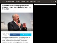 Bild zum Artikel: Schrittweiser Rückzug: Michael Häupls Leber geht bereits jetzt in Pension