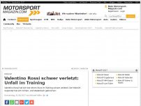 Bild zum Artikel: MotoGP - Valentino Rossi schwer verletzt: Unfall im Training: