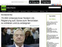 Bild zum Artikel: 70.000 Unterzeichner fordern US-Regierung auf, Soros als Terroristen zu deklarieren