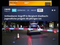 Bild zum Artikel: Unfassbarer Angriff in Bergisch Gladbach: Jugendliche prügeln 40-Jährigen tot