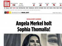 Bild zum Artikel: Wahlkampf-Hammer - Merkel holt Thomalla!