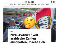 Bild zum Artikel: NPD-Politiker will arabische Zahlen abschaffen, macht sich lächerlich