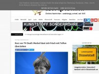 Bild zum Artikel: Kurz vor TV-Duell: Merkel lässt sich frisch mit Teflon überziehen