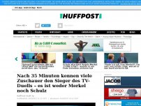 Bild zum Artikel: Nach 35 Minuten kennen viele Zuschauer den Sieger des TV-Duells – es ist weder Merkel noch Schulz