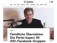 Bild zum Artikel: Feindliche Übernahme: Die Partei übernimmt Kontrolle in 30 AfD-Facebook-Gruppen