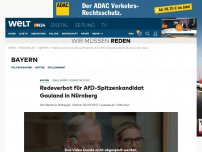 Bild zum Artikel: Wahlkampf-Veranstaltung: Redeverbot für AfD-Spitzenkandidat Gauland in Nürnberg