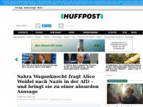 Bild zum Artikel: Sahra Wagenknecht fragt Alice Weidel nach Nazis in der AfD - und bringt sie zu einer absurden Aussage