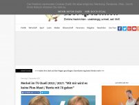 Bild zum Artikel: Merkel im TV-Duell 2013 / 2017: 'Mit mir wird es keine Pkw-Maut / Rente mit 70 geben'