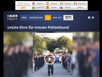 Bild zum Artikel: Letzte Ehre für treuen Polizeihund