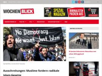 Bild zum Artikel: Ausschreitungen: Muslime fordern radikale Islam-Gesetze