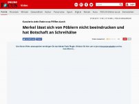 Bild zum Artikel: Kanzlerin zieht Rede trotz Pfiffen durch - Merkel lässt sich von Pöblern nicht beeindrucken und hat Botschaft an Schreihälse