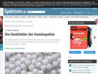 Bild zum Artikel: Alternativmedizin: Die Denkfehler der Homöopathie