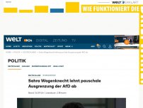 Bild zum Artikel: Im Bundestag: Sahra Wagenknecht lehnt pauschale Ausgrenzung der AfD ab